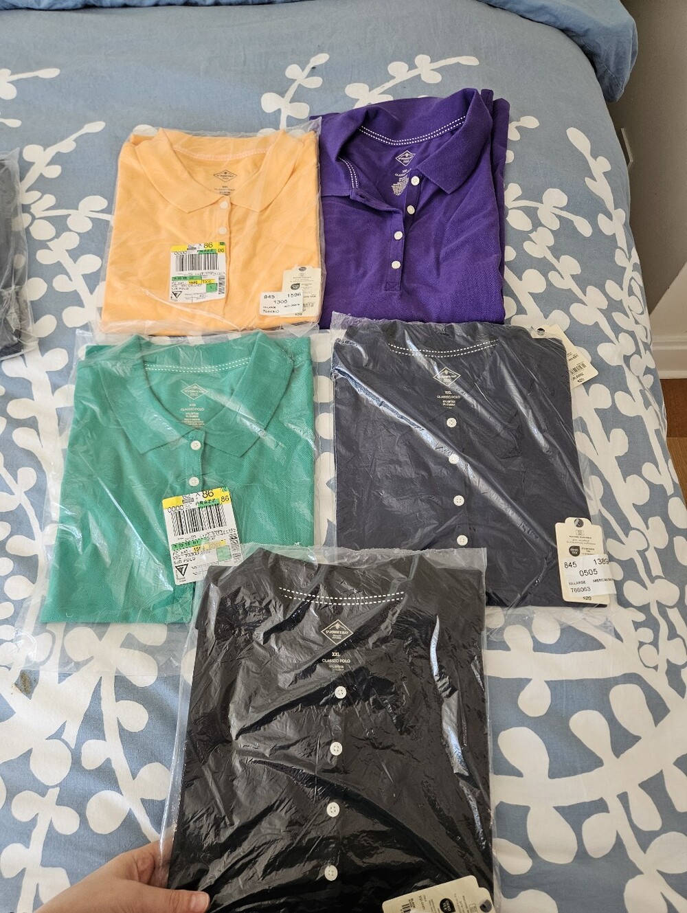 NWT Womens St. John's Bay Cotton Polo Shirts Set Of 5- Size XXL